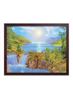 Картина в раме для декора 8кор 40*50 "Озеро в горах" 55*45 см.