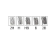 Карандаши чернографитные BRAUBERG НАБОР 6 шт., "Touch line", 2H-2B, без резинки, корпус черный, заточенные, ПВХ-упаковка, 180650