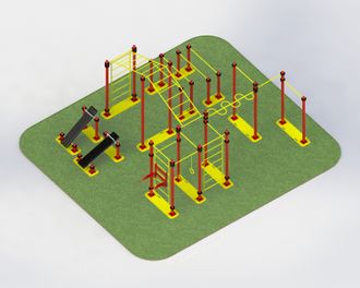 ТВМ-001.00 МОБИЛЬНЫЙ СПОРТИВНЫЙ КОМПЛЕКС ШВЕДСКАЯ СТЕНКА + ТУРНИК + БРУСЬЯ + РУКОХОД + СКАМЬЯ ДЛЯ ПРЕССА