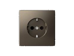 Systeme Electric ArtGallery Мокко Розетка с заземлением со шторками, 16А, механизм GAL000645