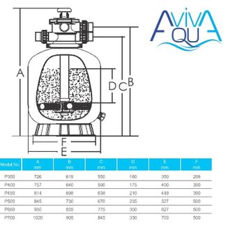 Фильтр Aquaviva P350 (D350) верхним  клапаном