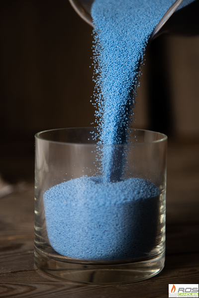 Насыпные свечи RosCandles синие "Синий" - пакет 3 кг