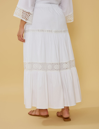 Юбка макси с шитьем