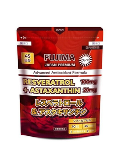 FUJIMA Ресвератрол и астаксантин (90 капсул на 45 дней).