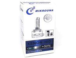 Ксеноновая лампа D1S 6000K Mikrouna +50%, 35W, 1шт