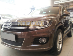Защита радиатора Volkswagen Tiguan (рестайлинг) 2011-2016 black PREMIUM