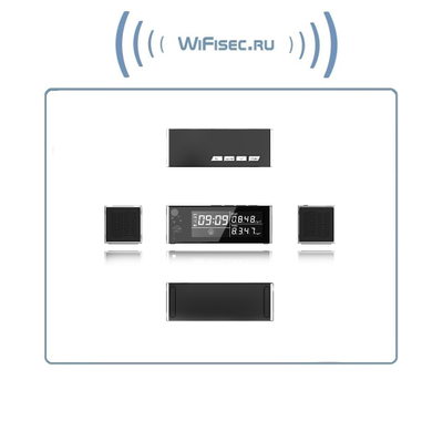 IP видеоняня WiFi (Настольные часы - информатор качества воздуха, охранная видеокамера) с аккумулятором и с DVR, Full HD 1 Mp