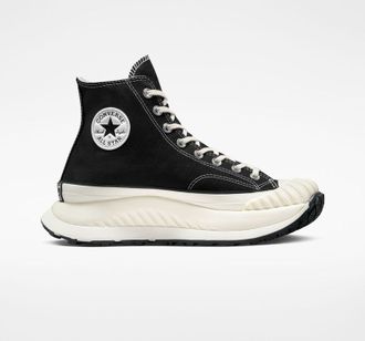 Кеды Converse на платформе низкие с черной полосой белые