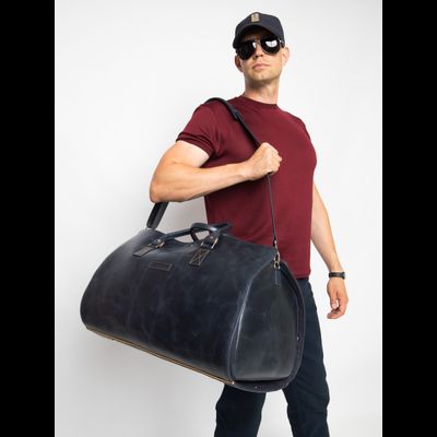 Портплед + дорожная сумка (2 в 1) Palermo Premium dark blue (арт. 4038-19)