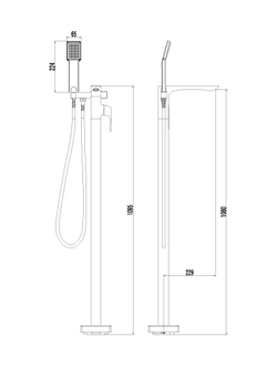 Смеситель для ванны напольный Lemark Unit LM4544C