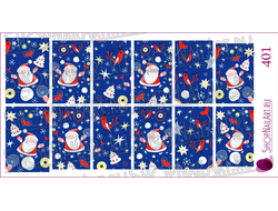 Слайдер-дизайн 401 - Санта Клаус на синем фоне