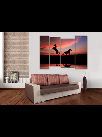 Модульная картина "Два коня"