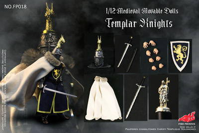 Рыцарь-крестоносец - Коллекционная фигурка 1/12 SCALE Medieval Templar Knights (FP018) - FIRE PHOENIX