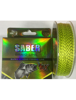 Леска плетенка SABER 0,20 100м, 5шт