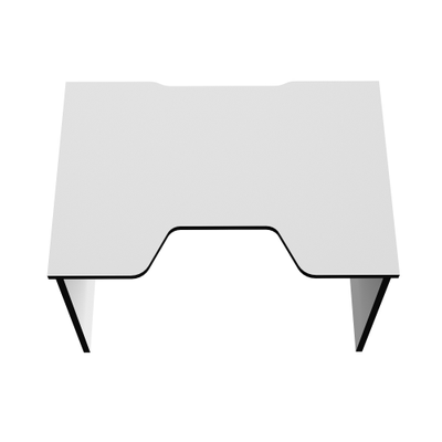 Стол геймерский С-241 белый шагрень/черный