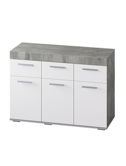 Инстайл КМ-03 комод 1202*856*460 бетон/ белый (Мебелони)