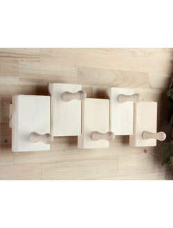 Вешалка «Комбинированная» 5 крючков, липа