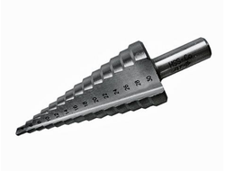 Сверло ступенчатое по металлу Р6М5К5,  4,0-12,0 мм, 9 ступ.( 4,5,6,7,8,9,10,11,12 мм)