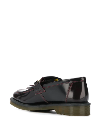 Лоферы Dr.Martens с пряжкой темно-красные купить