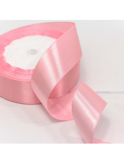 Лента атласная 25мм (04, розовая), 22,9м