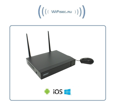 9-ти канальный  IP видеорегистратор с WiFi модулем, поддержка 1xHDD SATA до 6TB (5Мр камеры)