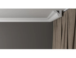 Потолочный плинтус DECOR-DIZAYN DD05, из дюрополимера, под покраску, ударопрочный, 2 метра