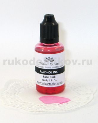 алкогольные чернила Wizart Colors, цвет-lace pink  (нежно-розовый)
