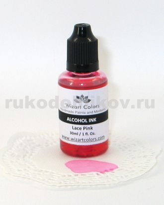 алкогольные чернила Wizart Colors, цвет-lace pink  (нежно-розовый)