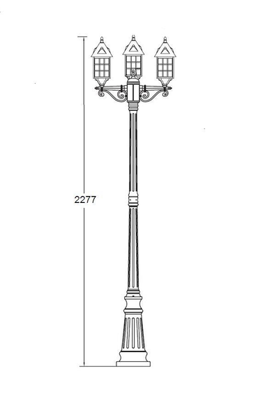 Светильники садово-парковые серии Cadiz-3 (193см) (копия)