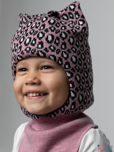 Шапка-шлем 24101-01 с утеплителем, х/б подклад, бледно-роз 52-54