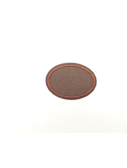 Термоаппликация однотонная, овал коричневый