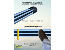 Пороги алюминиевые "Luxe Silver" 1700 мм для Changan CS55 PLUS 2019-