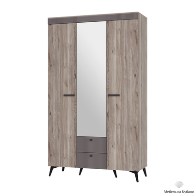 Кассандра ШК-08 шкаф 3-х створчатый Дуб смоки/Дуб смоки, MF-14