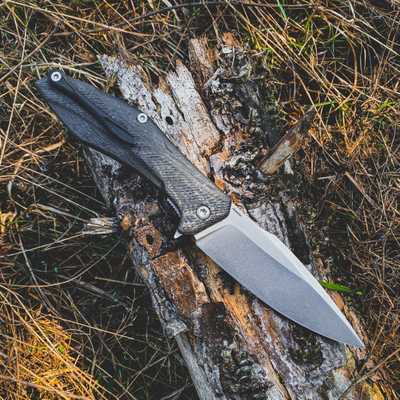 Складной нож Грач сталь Elmax, рукоять карбон