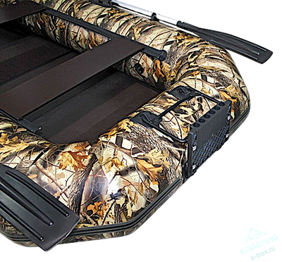 Лодка ПВХ Pelican Гавиал Гребная 260НТ Classic Камуфляж с бронёй 23см и рымом с роликом