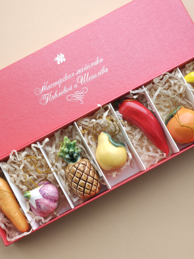 Комплект ёлочных игрушек "Яркие плоды"