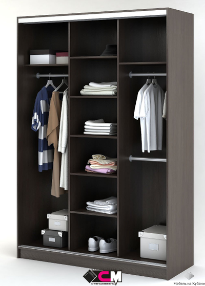 Альянс шкаф-купе 1,5м Венге