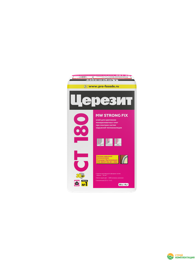 Клей для минераловатных плит Церезит СТ 180 (Ceresit CT 180), 25 кг