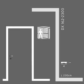 Плинтус SX162 SQUARE - 4*1*200см