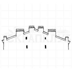 Штамп скатная крыша, брандмауер, питерские мотивы, городская симфония