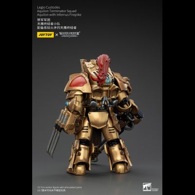 Легио Кустодес - Терминатор-Аквилон (Warhammer Horus Heresy) - КОЛЛЕКЦИОННАЯ ФИГУРКА 1/18  Legio Custodes Aquilon Terminator with Infernus Firepike (JT00768) - JOYTOY