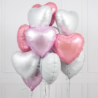 Сердца фольгированные 18 дюймов (46 сантиметров)