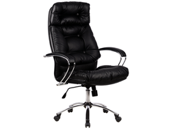 Офисное кресло LK-14 Ch перфорированная кожа NewLeather черная № 721