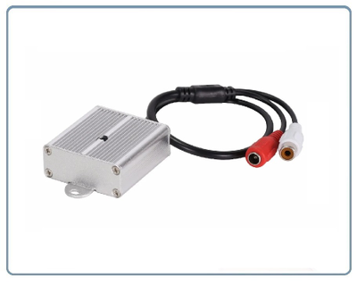 MIC-03 Высокочувствительный микрофон для систем видеонаблюдения, подключение IP видеокамер с аудио каналом. (металл.) всепогодный. ( -25°C~85°C)