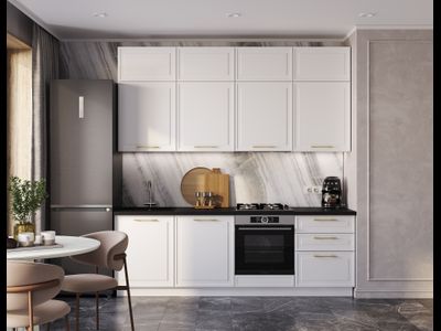 Кухня модульная "Адель" Адель эмаль белая F26 (БТС)