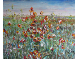 Картина Маки в поле Круглова Светлана