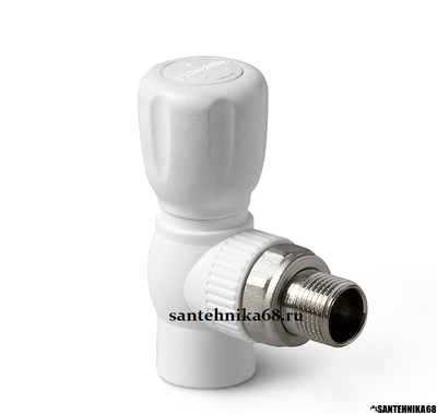 Шаровой кран PP-R для радиатора угловой Pro-Aqua 20пп-1/2 25пп-3/4