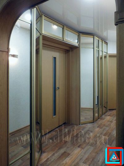 Шкаф встроенный - стенка с непрямыми углами