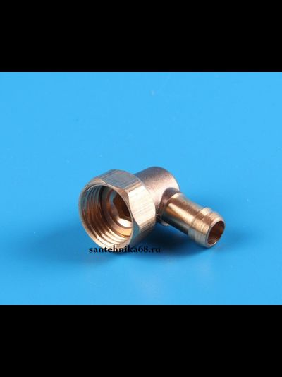 Уголок для душевой кабины пластиковый и латунный с накидной гайкой 1/2"х12мм под 90 гр.