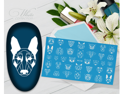 Слайдер с белой геометрией